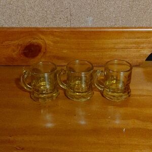 Vintage Gold Glass Miniature Beer Mug